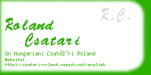 roland csatari business card